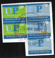 ARGENTINA - AÑO 2001 - Serie Correo UP (Unidad Postal) Autoadhesivas Con Troquelado De Seguridad - Fragmento (a) - Oblitérés