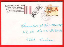 ZVM-41 Entier Postal Ganzsache Helvetia A Du Foyer George Williams Genève 1985  Prioritaire - Entiers Postaux