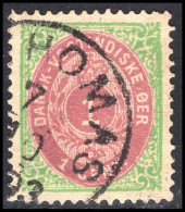 Danish West Indies 1873-1902 1c Claret And Yellowish-green Perf 14 Normal Frame Fine Used. - Denmark (West Indies)