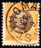 Danish West Indies 1907-08 50b Brown And Yellow Fine Used. - Denmark (West Indies)