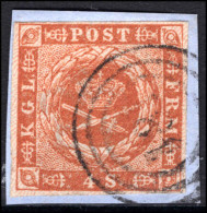 Denmark 1854-59 4sk Orange-brown Fine Used. - Gebraucht