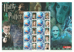 AUSTRALIA 2007 Harry Potter & The Order Of The Phoenix: Personalised Sheet UM/MNH - Blocs - Feuillets