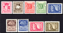 Dodecanese Islands 1929-32 Kings Visit Without Imprint Fine Unmounted Mint (20c & 25c Lightly Mounted). - Egée