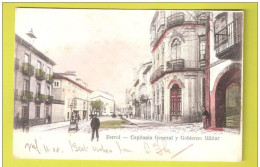 ESPAGNE FERROL CAPITANIA GENERAL Y GOBIERNO MILITAR Early Undivided Back Used Postcard - La Coruña