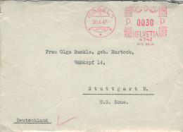 Schweizerischer Bankverein Basel 1947 - 4742 > Ruckle Stuttgart - Kleinkredit - Postage Meters