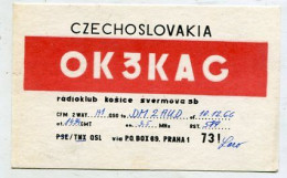 AK 141488 QSL - Czechoslovakia - Kosice - Otros & Sin Clasificación