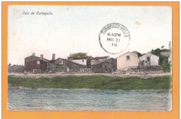 España Spain Galicia Isla De Cortegada Tarjeta Postal - Vintage 1910 Postcard USED 1910 Hms Hinduston - Pontevedra