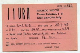 AK 141517 QSL - Italy - Genova - Autres & Non Classés