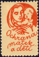 CZECHOSLOVAKIA Vignette Mères & Enfants / Mothers & Children - ČSR Zálepka - Ochrana Matek A Deti Známka (ref.016) - Erinnofilia