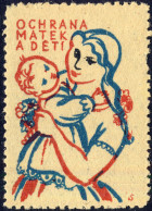 CZECHOSLOVAKIA Vignette Mères & Enfants / Mothers & Children - ČSR Zálepka - Ochrana Matek A Deti Známka (ref.022) - Erinnophilie