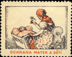 CZECHOSLOVAKIA Vignette Mères & Enfants / Mothers & Children - ČSR Zálepka - Ochrana Matek A Deti Známka (ref.026) - Cinderellas