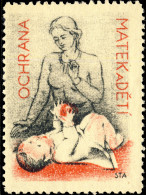 CZECHOSLOVAKIA Vignette Mères & Enfants / Mothers & Children - ČSR Zálepka - Ochrana Matek A Deti Známka (ref.027) - Erinofilia