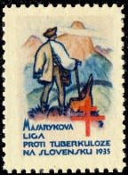 CZECHOSLOVAKIA - 1935 CHRISTMAS SEAL For The Masaryk League Against Tuberculosis In Slovakia (Ref.038) - Malattie