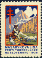 CZECHOSLOVAKIA - 1938 CHRISTMAS SEAL For The Masaryk League Against Tuberculosis In Slovakia (Ref.041) - Malattie