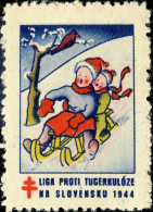 CZECHOSLOVAKIA - 1944 CHRISTMAS SEAL For The League Against Tuberculosis In Slovakia (Ref.047) - Malattie