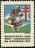 CZECHOSLOVAKIA - 1947 CHRISTMAS SEAL For The Masaryk League Against Tuberculosis In Slovakia (Ref.049) - Krankheiten