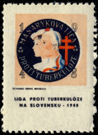 CZECHOSLOVAKIA - 1948 CHRISTMAS SEAL For The Masaryk League Against Tuberculosis In Slovakia (Ref.050) - Disease