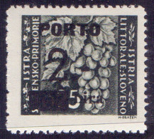 TRIESTE - SLOVENIA - SEGNAT. 2L " CIFRE SOTTILI+DUE PUNTI " - **MNH - 1946 - Postage Due