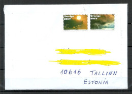 SCHWEDEN Sweden 2023 Cover To Estonia. Stamps Remained MINT (not Cancelled) - Briefe U. Dokumente