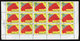 Partie De Feuille De 1985 De 15 Timbres Oblitérés Du BURKINA FASO (ex HAUTE-VOLTA) "Cartes D'AFRIQUE Et Du BURKINA" - Burkina Faso (1984-...)