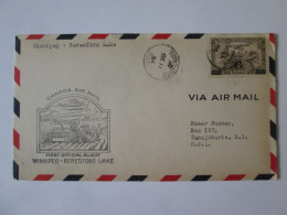 Canada/Winnipeg-Beresford Lake Premier Vol Officielle Enveloppe 1934/Official First Flight Cover 1934 - Primeros Vuelos