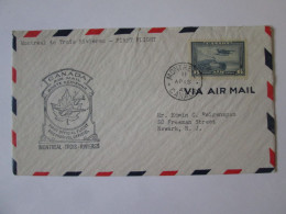 Canada/Montreal-Trois-Rivieres Premier Vol Officielle Enveloppe 1942/Official First Flight Cover 1942 - Primi Voli