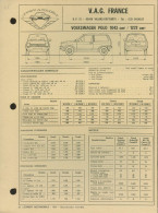 065 - FICHE TECHNIQUE COMPLETE DES CARACTERISTIQUES ET  REGLAGES - VOLKSWAGEN POLO 1043Cm3 - 1272Cm3 - Voitures