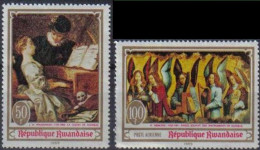 PA6/7** - Tableaux, Musique / Muziek En Schilderkunst - RWANDA - Unused Stamps