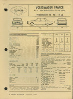 077 - FICHE TECHNIQUE COMPLETE DES CARACTERISTIQUES ET  REGLAGES - VOLKSWAGEN K70 - 70L - 70LS - Voitures