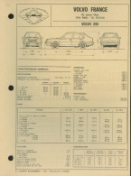 080 - FICHE TECHNIQUE COMPLETE DES CARACTERISTIQUES ET  REGLAGES - VOLVO 340 - Voitures