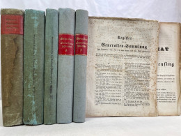 Generalien-Sammllung Der Erzdiöcese München Und Freysing. Band 1- 5 KOMPLETT,  1821-1898 - Altri & Non Classificati