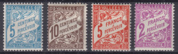 ANDORRE : SERIE TAXE BANDEROLLE N° 17/20 NEUVE * GOMME AVEC CHARNIERE - Unused Stamps