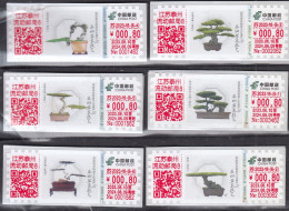 CHINA 2023 The Art-Bonsai  ATM Label Stamps 6v 0.8RMB - Automaatzegels [ATM]