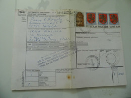 BOLLETTINO PACCO  PER L'ITALIA  - DOGANA  1980 - Lettres & Documents