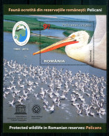 ROMANIA 2015** - Uccelli / Birds - Pellicano - Miniblock MNH. - Pelikane