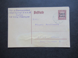 AD Bayern Ganzsache Aufdruck Freistaat Bayern Absenderstempel Obst & Beerenweinkelterei Schloß Englburg Post Tittling - Postal  Stationery