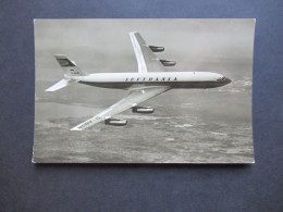 Echtfoto AK Flugzeug Lufthansa Boeing Jet Interkontinental D AB0B Mit Sonderstempel FFM Flughafen - 1946-....: Modern Tijdperk