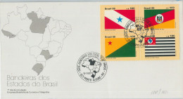 75776 - BRAZIL  - Postal History - FDC COVER  1985 Flags MAPS - Briefe