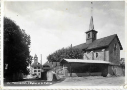 VAUD THIERRENS MONTANAIRE - L'Eglise Et Le Collège - Grand Format - Photo Metzger No 174 - Pas Circulé - Thierrens