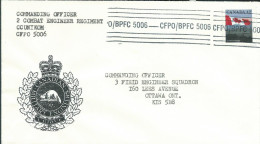 CANADA 42c CFPO  POUR OTTAWA ( CANADA ) FLAMME LINEAIRE LETTRE COVER - Lettres & Documents