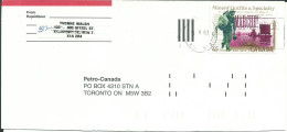 CANADA 45c YELLOWKNIFE POUR TORONTO ( CANADA ) DE 1997 LETTRE COVER - Briefe U. Dokumente