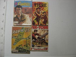 Lot De 4 BD Commando 257 Tigre 19 Rapaces 222 Tex Tone 257 - Paquete De Libros