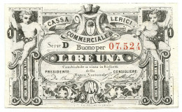 1 LIRA BIGLIETTO FIDUCIARIO CASSA COMMERCIALE LERICI SUP+ - Sonstige & Ohne Zuordnung