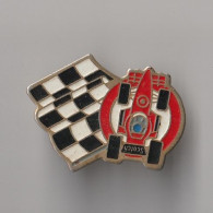 PIN'S THEME AUTOMOBILE  F 1   DRAPEAU   ARRIVEE  CORSE FORMULE 1  SPONSOR  SCOTCH  RARE - Car Racing - F1