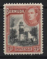 Bermuda (A29) 1936 George VI Pictorial. 3d. Black & Red. Unused. Hinged. - Bermuda