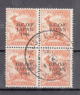 Australie Japanse Bezetting B.C,O,F. 1946 Mi Nr 1, Blok Van 4 - Japan (BCOF)