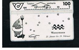 AUSTRIA - TELEKOM AUSTRIA L&G - 1995 HOROSCOPE, ZODIAC: AQUARIUS - USED - RIF. 10267 - Sternzeichen