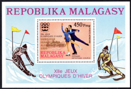 Malagasy 1976 Olympic Winners Gold Overprint Perf Souvenir Sheet Unmounted Mint. - Madagascar (1960-...)