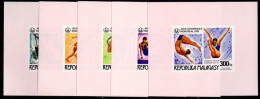 Malagasy 1976 Olympics Imperf Single Blocks Unmounted Mint. - Madagascar (1960-...)