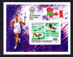 Malagasy 1976 Olympics Imperf Souvenir Sheet Unmounted Mint. - Madagascar (1960-...)